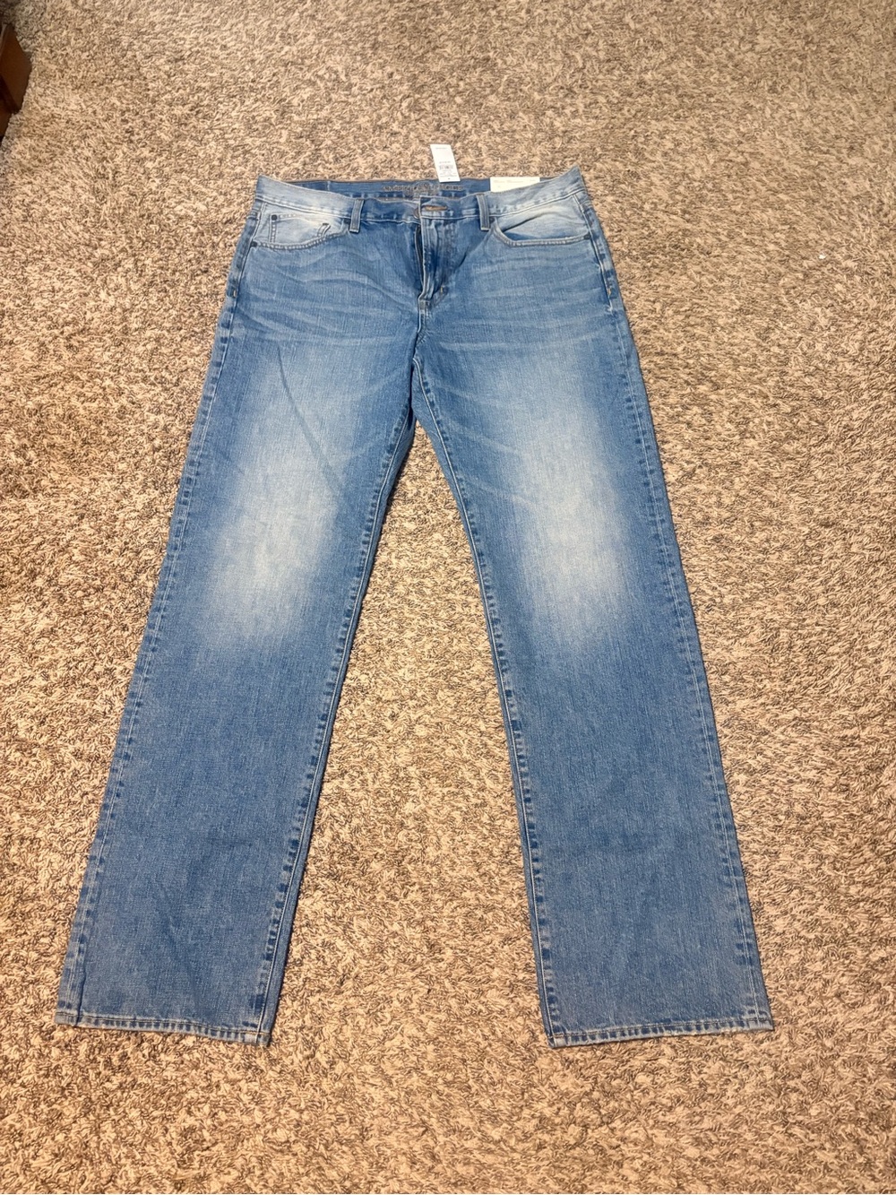 Light Wash Straight Leg Jeans